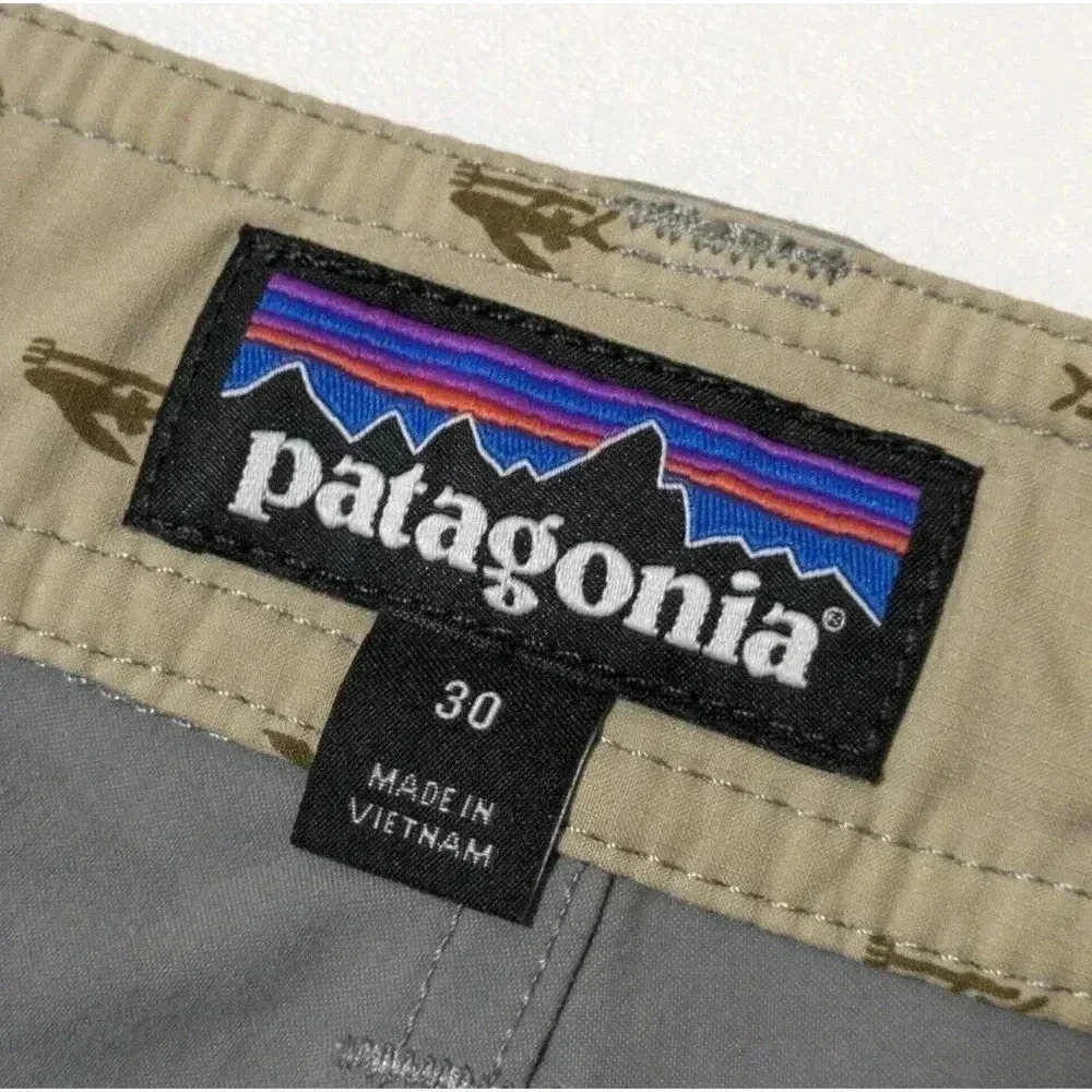 Patagonia Light Gray Solid Quick Dry Board Shorts… - image 4